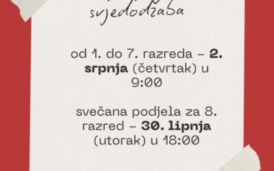 Podjela svjedodžaba