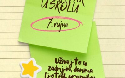 Obavijest o početku nastavne godine